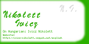 nikolett ivicz business card